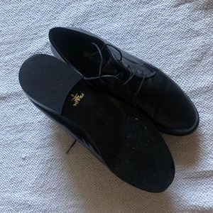 Prada Black Leather Women's Oxfords